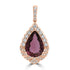 5.46ct Tourmaline Pendants with 0.672tct Diamond set in 18K Rose Gold