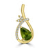 1.65ct Sphene Pendants with 0.155tct Diamond set in 18K Yellow Gold