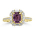 1.063ct Unheated Sapphire Rings with 0.58tct Diamond set in 18K Yellow Gold