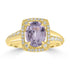 2.19ct Unheated Sapphire Rings with 0.251tct Diamond set in 18K Yellow Gold