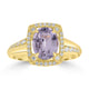 2.19ct Unheated Sapphire Rings with 0.251tct Diamond set in 18K Yellow Gold