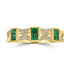 0.423ct Emerald Rings with 0.098tct Diamond set in 18K Yellow Gold