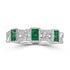 0.411ct Emerald Rings with 0.097tct Diamond set in 18K White Gold