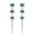 0.62ct Emerald Earrings with 0.524tct Diamond set in 18K White Gold