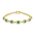 1.61ct Emerald Bracelets with 0.782tct Diamond set in 18K Yellow Gold