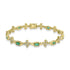 1.38ct Emerald Bracelets with 0.777tct Diamond set in 18K Yellow Gold