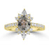 2.03ct Sapphire Rings with 0.58tct Diamond set in 18K Yellow Gold