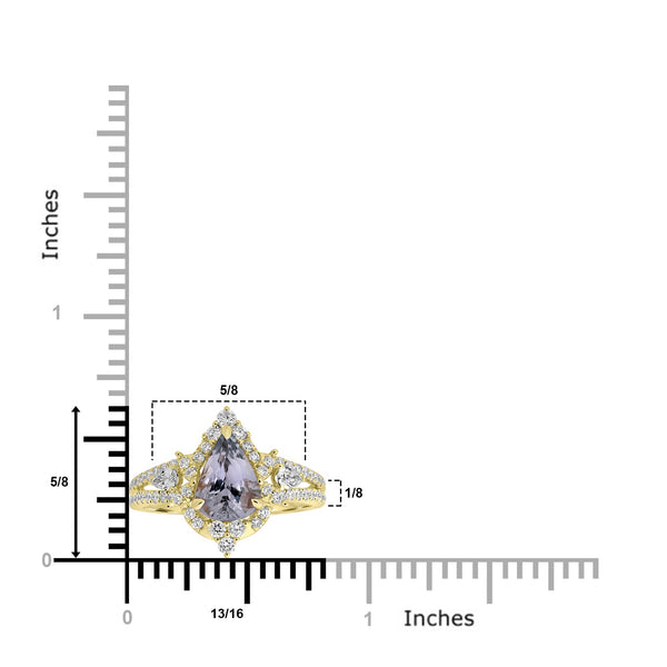 2.01ct Sapphire Rings with 0.658tct Diamond set in 18K Yellow Gold