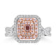 0.25ct Pink Diamond Rings with 0.73tct Diamond set in 18K Two Tone Gold