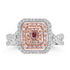 0.25ct Pink Diamond Rings with 0.73tct Diamond set in 18K Two Tone Gold