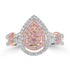 0.11ct Pink Diamond Rings with 0.88tct Diamond set in 18K Two Tone Gold