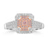 0.05ct Pink Diamond Rings with 0.4tct Diamond set in 18K Two Tone Gold