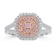 0.09ct Pink Diamond Rings with 0.62tct Diamond set in 18K Two Tone Gold