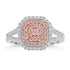 0.09ct Pink Diamond Rings with 0.62tct Diamond set in 18K Two Tone Gold