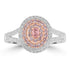 0.08ct Pink Diamond Rings with 0.55tct Diamond set in 18K Two Tone Gold