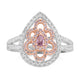 0.07ct Pink Diamond Rings with 0.63tct Diamond set in 18K Two Tone Gold