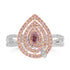 0.14ct Pink Diamond Rings with 0.47tct Diamond set in 18K Two Tone Gold