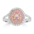 0.2ct Pink Diamond Rings with 0.86tct Diamond set in 18K Two Tone Gold