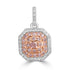 0.09ct Pink Diamond Pendants with 0.55tct Diamond set in 18K Two Tone Gold