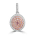 0.07ct Pink Diamond Pendants with 0.43tct Diamond set in 18K Two Tone Gold
