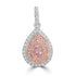 0.09ct Pink Diamond Pendants with 0.48tct Diamond set in 18K Two Tone Gold