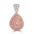 0.09ct Pink Diamond Pendants with 0.67tct Diamond set in 18K Two Tone Gold