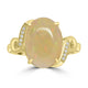 3.77ct Opal Rings with 0.036tct Diamond set in 14K Yellow Gold