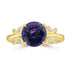 3.4ct Tanzanite Rings with 0.082tct Diamond set in 14K Yellow Gold
