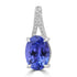 3.04ct Tanzanite Pendants with 0.074tct Diamond set in 14K White Gold