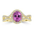1.58ct Pink Garnet Rings with 0.414tct Diamond set in 14K Yellow Gold