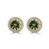 1.51ct Tsavorite Earrings with 0.179tct Diamond set in 14K Yellow Gold