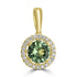 0.68ct Tsavorite Pendants with 0.089tct Diamond set in 14K Yellow Gold