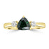 0.9ct Tsavorite Rings with 0.157tct Diamond set in 18K Yellow Gold