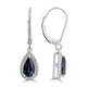 1.71ct Spinel Earrings with 0.22tct Diamond set in 18K White Gold