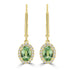1.26ct Tsavorite Earrings with 0.133tct Diamond set in 18K Yellow Gold