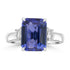 5.35ct Tanzanite Rings with 0.32tct Diamond set in 18K White Gold