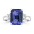 5.35ct Tanzanite Rings with 0.32tct Diamond set in 18K White Gold