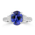 3.32ct Tanzanite Rings with 0.33tct Diamond set in 18K White Gold
