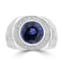 4.6ct Tanzanite Rings with 0.29tct Diamond set in 18K White Gold