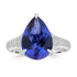 5.62ct Tanzanite Rings with 0.27tct Diamond set in 18K White Gold