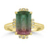 4.84ct Tourmaline Rings with 0.06tct Diamond set in 14K Yellow Gold