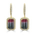 18.937ct Tourmaline Earrings with 1.523tct Diamond set in 18K Yellow Gold