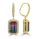 18.937ct Tourmaline Earrings with 1.523tct Diamond set in 18K Yellow Gold