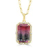 9.46ct Tourmaline Necklaces with 0.23tct Diamond set in 18K Yellow Gold