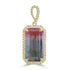 5.991ct Tourmaline Pendants with 0.246tct Diamond set in 18K Yellow Gold