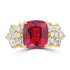 5.27ct Rhodonite Rings with 1.542tct Diamond set in 18K Yellow Gold