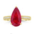 4.18ct Rhodonite Rings with 0.113tct Diamond set in 18K Yellow Gold