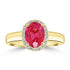1.81ct Rhodonite Rings with 0.19tct Diamond set in 18K Yellow Gold