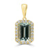 2.19ct Aquamarine Pendants with 0.27tct Diamond set in 18K Yellow Gold