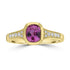 1.07ct Pink Sapphire Rings with 0.14tct Diamond set in 18K Yellow Gold